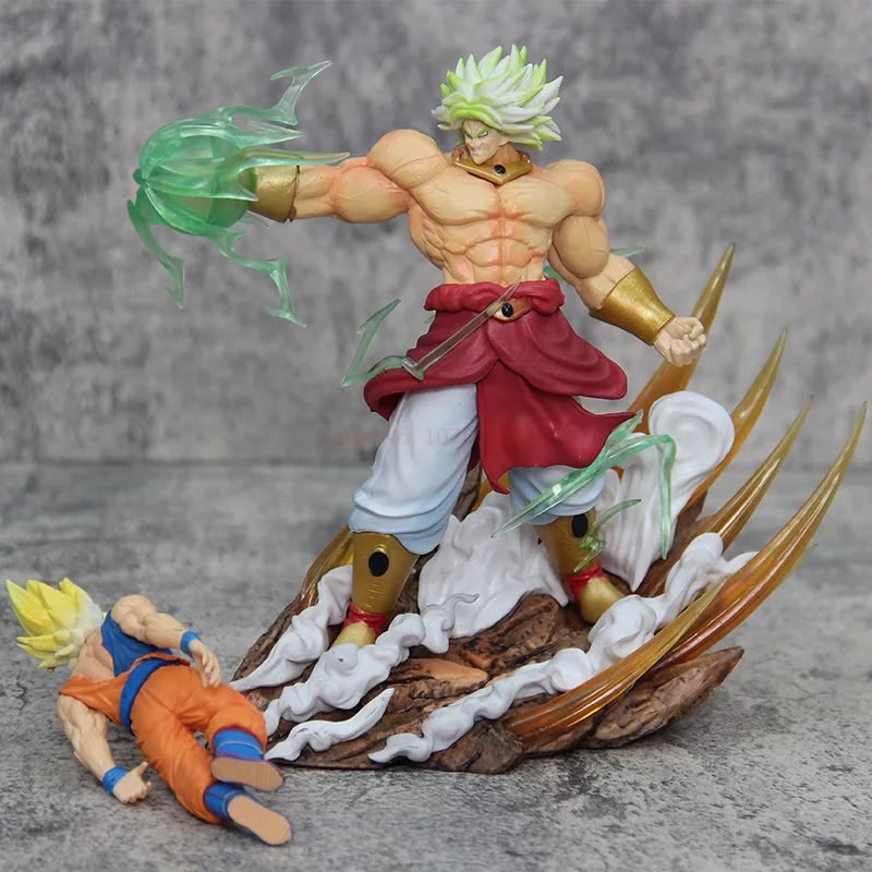 Legendary Super Saiyan Broly vs Super Saiyan Goku Battle Scene Anime Figure | Dragon Ball Z PVC Collectible Display Statue