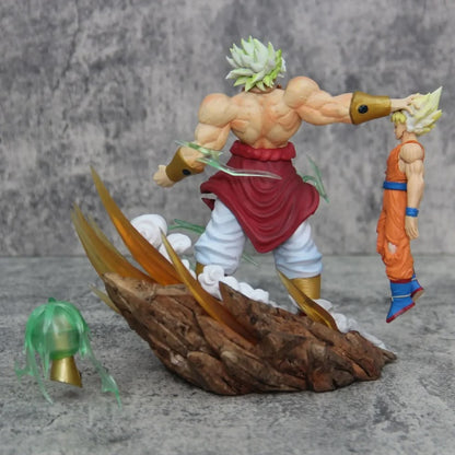 Legendary Super Saiyan Broly vs Super Saiyan Goku Battle Scene Anime Figure | Dragon Ball Z PVC Collectible Display Statue