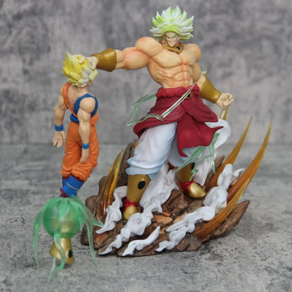Legendary Super Saiyan Broly vs Super Saiyan Goku Battle Scene Anime Figure | Dragon Ball Z PVC Collectible Display Statue