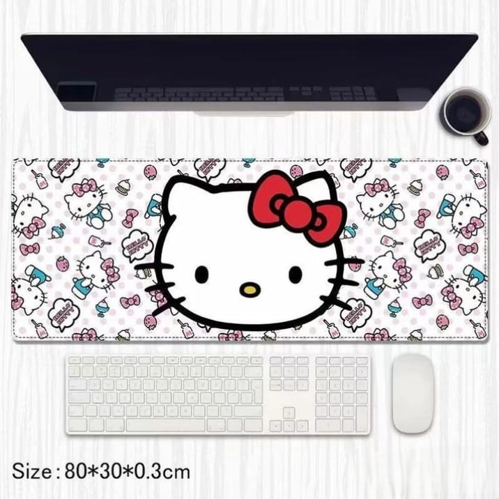 Hello Kitty XL Gaming Mouse Pad – 80×30cm Extended Kawaii Non-Slip Desk Mat