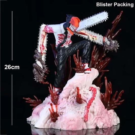 Denji Chainsaw Man Deluxe PVC Figure – Chainsaw Man Anime Collectible Display Statue (26 cm)