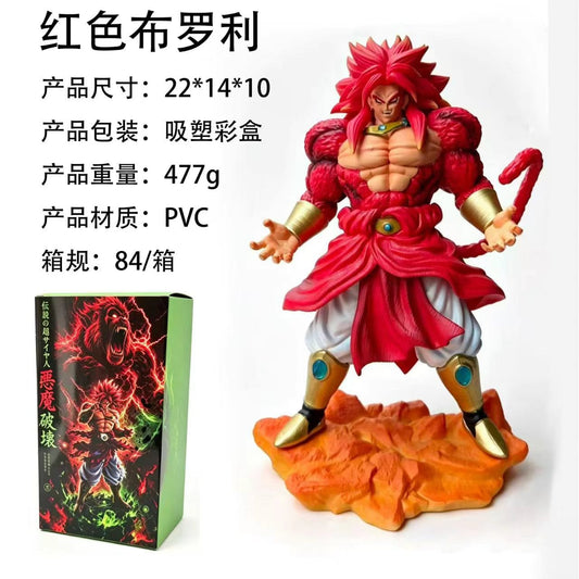 Red Broly Dragon Ball PVC Figure 22cm – Powerful Battle Pose Collectible Statue