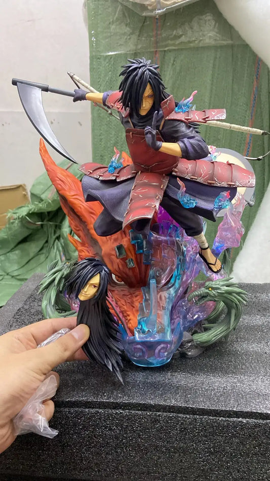 Madara Uchiha Statue – Naruto Shippuden War Scythe Battle Diorama Collectible