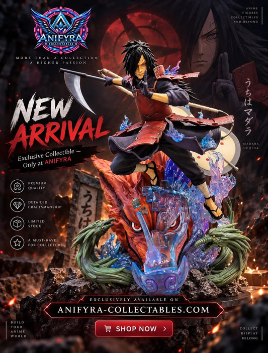 Madara Uchiha Statue – Naruto Shippuden War Scythe Battle Diorama Collectible