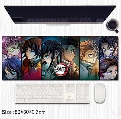 Demon Slayer Anime Character Collage Extended Gaming Desk Mat 80×30cm