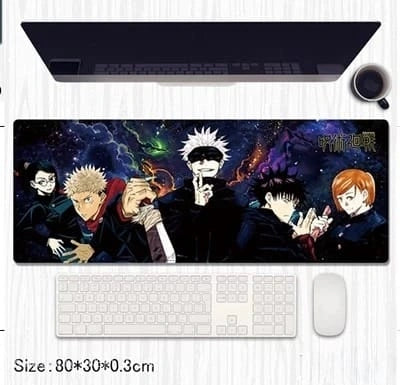 Jujutsu Kaisen Satoru Gojo Anime Gaming Desk Mat 80×30cm – Extended Mouse Pad