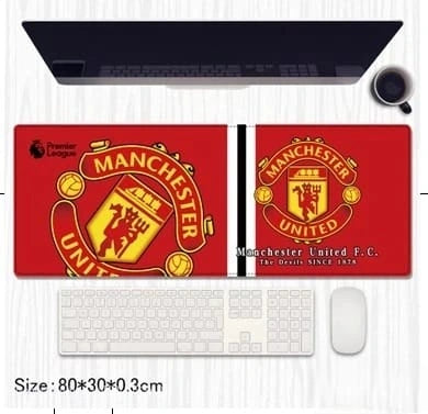 Manchester United Gaming Desk Mat 80×30cm – Red Football Extended Mouse Pad