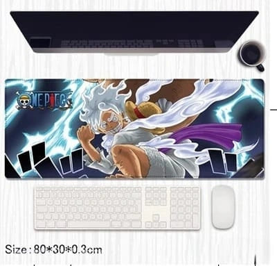 One Piece Gear 5 Luffy Gaming Desk Mat 80×30cm – Extended Anime Mouse Pad