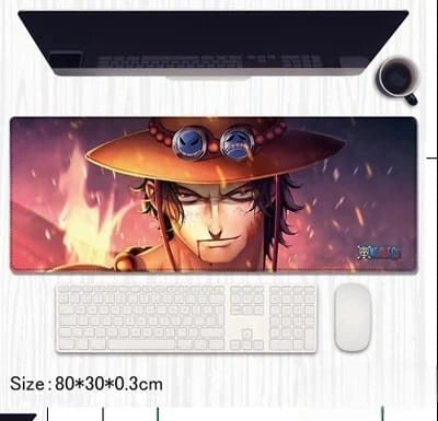 One Piece Portgas D. Ace Gaming Desk Mat 80×30cm – Fire Fist Ace Extended Mouse Pad