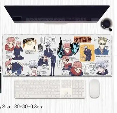 Jujutsu Kaisen Yuji Itadori & Gojo Extended Gaming Desk Mat 80×30cm