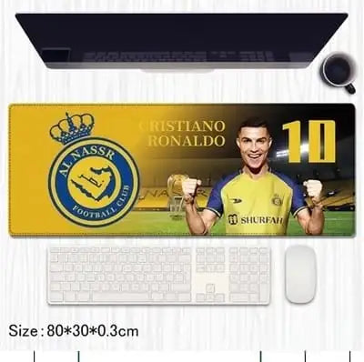 Cristiano Ronaldo Al-Nassr Extended Desk Mat 80×30cm – Football Gaming Mouse Pad