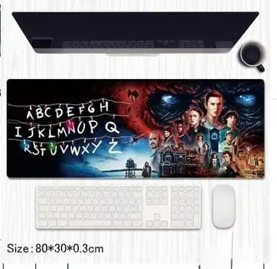 Stranger Things Extended Desk Mat 80×30cm – Hawkins Gaming Mouse Pad