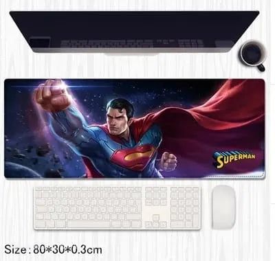 Superman Extended Desk Mat 80×30cm – DC Comics Gaming Mouse Pad
