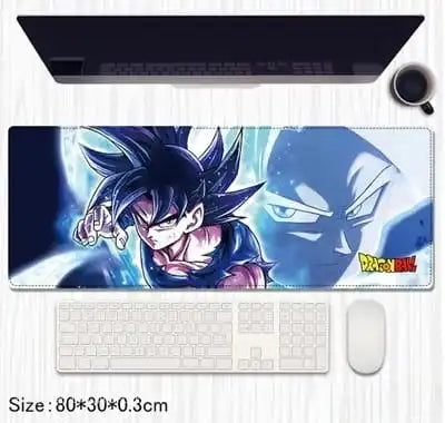 Dragon Ball Goku Extended Desk Mat 80×30cm – Ultra Instinct Style Anime Gaming Mouse Pad