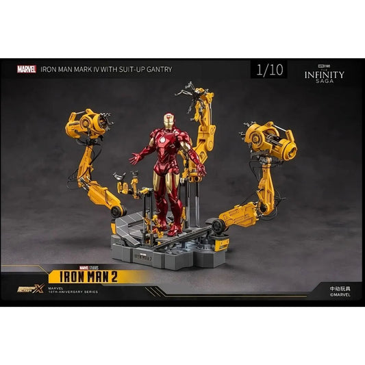 ZD Toys Iron Man Mark IV with Suit-Up Gantry 1:10 Scale – 18cm Marvel Collectible