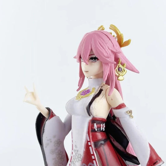 Yae Miko Genshin Impact Figure – Pink Hair Shrine Maiden Anime Game Collectible