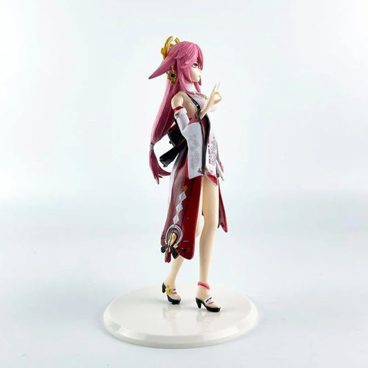 Yae Miko Genshin Impact Figure – Pink Hair Shrine Maiden Anime Game Collectible