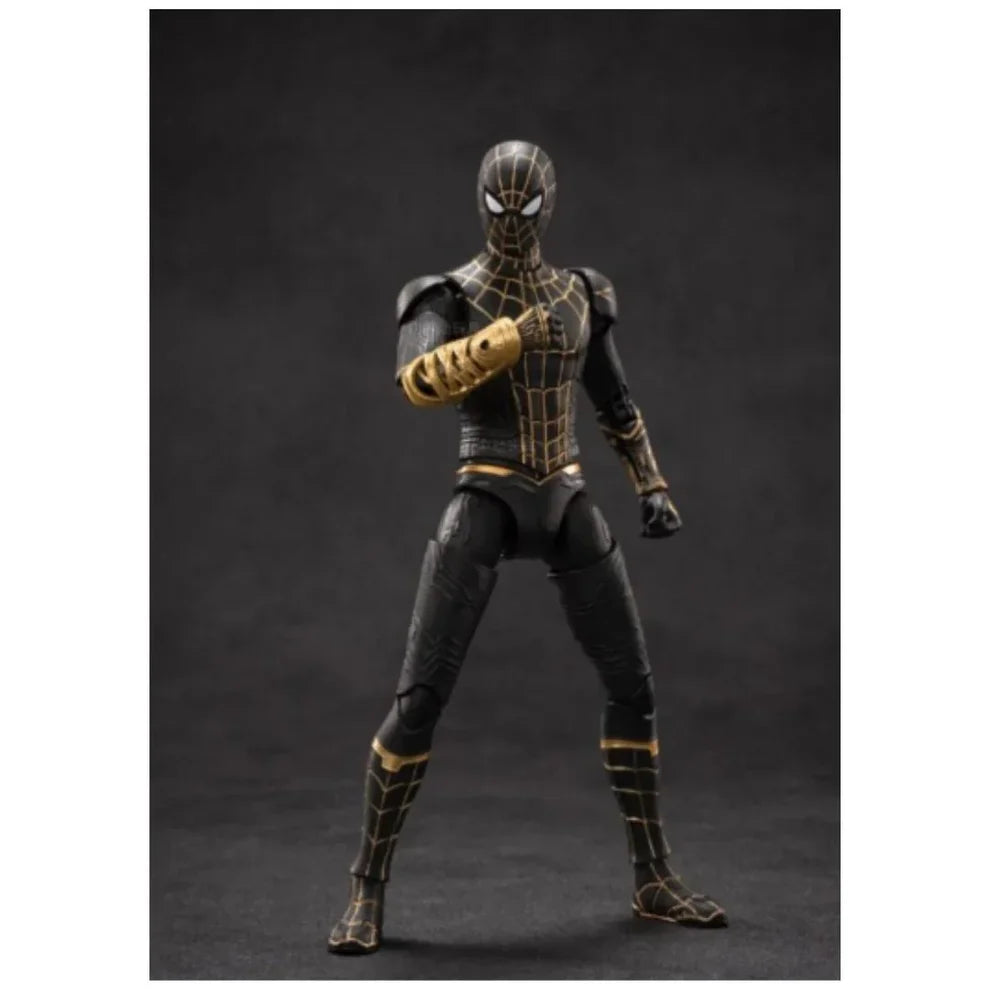 Spider-Man Black & Gold 1/10 Scale Action Figure – Marvel Collectible with Web Effects