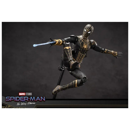 Spider-Man Black & Gold 1/10 Scale Action Figure – Marvel Collectible with Web Effects