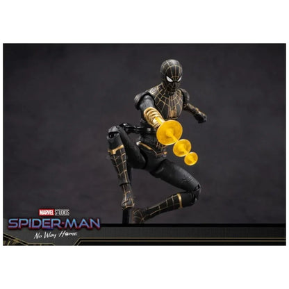 Spider-Man Black & Gold 1/10 Scale Action Figure – Marvel Collectible with Web Effects