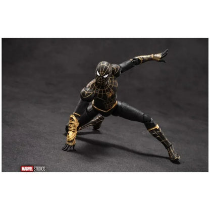 Spider-Man Black & Gold 1/10 Scale Action Figure – Marvel Collectible with Web Effects
