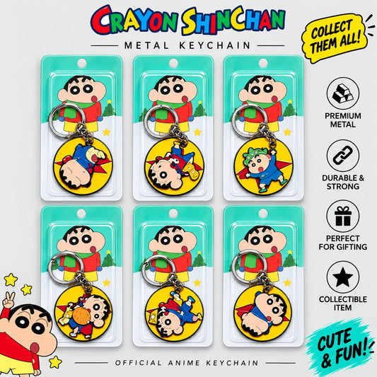 Crayon Shin-chan Metal Keychain – Shinchan Anime Character Collectible