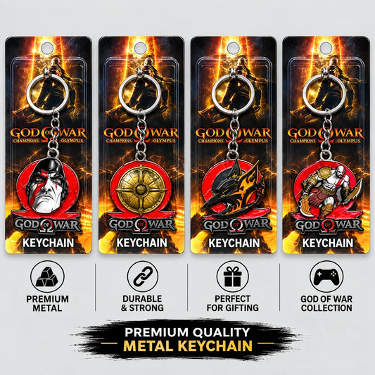 God of War Kratos Metal Keychain – Video Game Collectible Keyring
