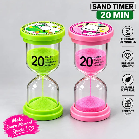 20 Minute Sand Timer Hourglass – Cute Decorative Desk Countdown Timer