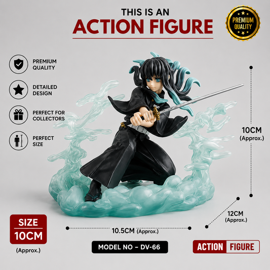 Muichiro Tokito Mist Hashira PVC Figure 10cm – Demon Slayer Anime Collectible Display Statue