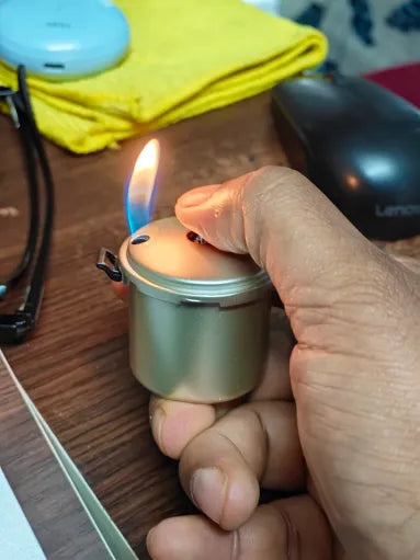 Mini Metal Pocket Lighter – Compact Silver Novelty Flame Lighter