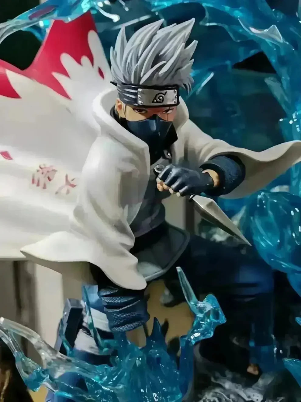 Naruto Kakashi Hatake 27cm PVC Figure – Blue Water Dragon Battle Diorama Collectible Statue