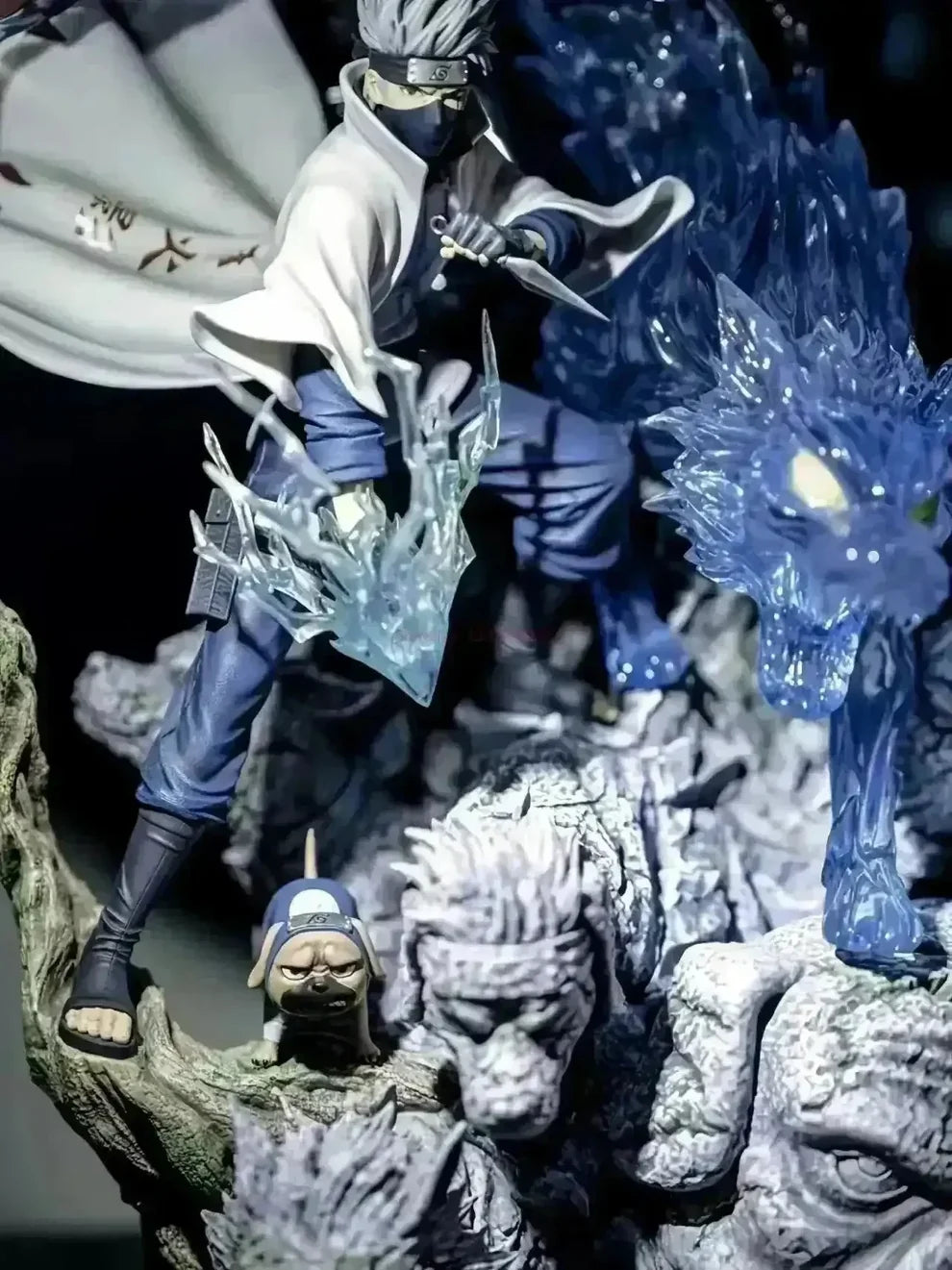 Naruto Kakashi Hatake 27cm PVC Figure – Blue Water Dragon Battle Diorama Collectible Statue