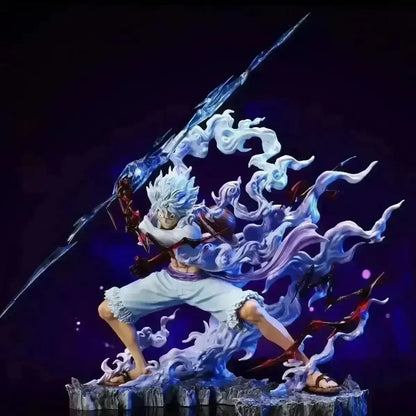 One Piece Gear 5 Luffy 3D Figure – Monkey D. Luffy Dynamic Battle Diorama Collectible Statue