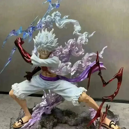 One Piece Gear 5 Luffy 3D Figure – Monkey D. Luffy Dynamic Battle Diorama Collectible Statue