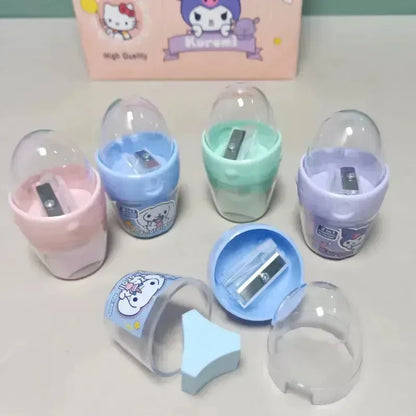 Kuromi 2-in-1 Pencil Sharpener & Eraser – Sanrio Kawaii School Stationery