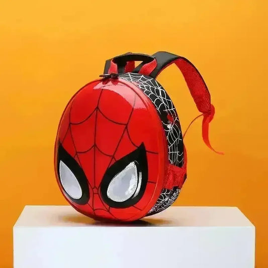 Spider-Man 3D Face Backpack for Kids – Red & Black Marvel School Bag