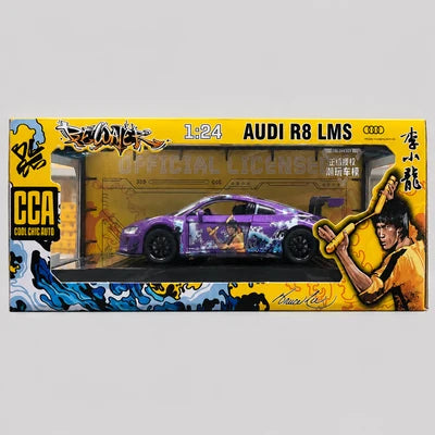 CCA Audi R8 LMS 1:24 Die-Cast Model Car – Purple Martial Arts Racing Collectible