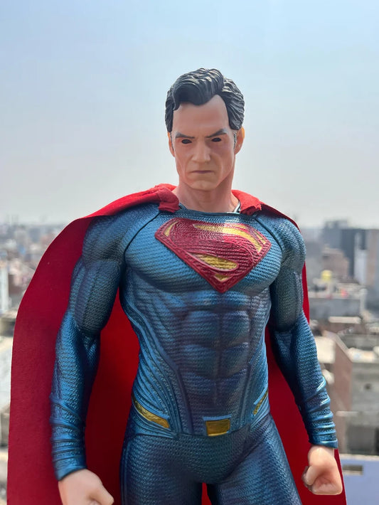 Superman Premium Collectible Statue – 50cm Justice League Movie-Inspired PVC Display Figure with Fabric Cape