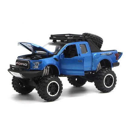 Ford F-150 Raptor 1:32 Die-Cast Model Pickup Truck – Off-Road Police Style with Lights