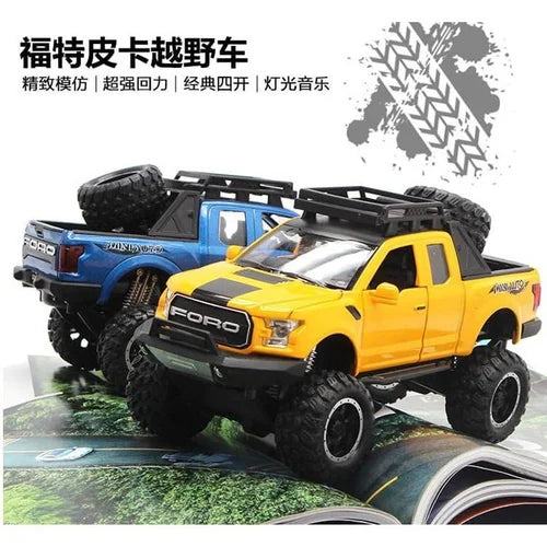 Ford F-150 Raptor 1:32 Die-Cast Model Pickup Truck – Off-Road Police Style with Lights