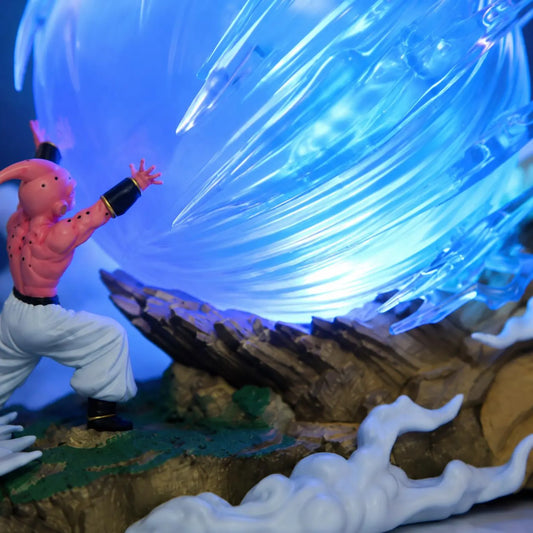Goku vs Kid Buu Spirit Bomb Figure 26cm – Dragon Ball SSJ3 PVC Battle Diorama Statue