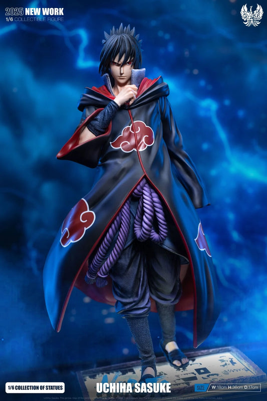 Naruto Shippuden Sasuke Uchiha Akatsuki Statue – Sharingan Collectible Figure