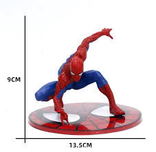 Spider-Man Crouching 9cm PVC Figure – Marvel Collectible with Display Base