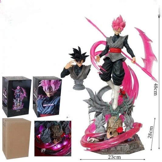 Dragon Ball Super Goku Black Super Saiyan Rosé Statue – Dual Head Collectible Figure
