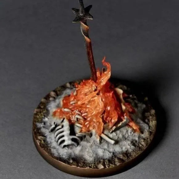 Dark Souls Bonfire with Coiled Sword 23cm LED Light-Up Statue – Gaming Collectible