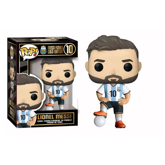 Lionel Messi #10 Argentina Chibi Football Figure – Soccer Collectible with Ball & Trophy