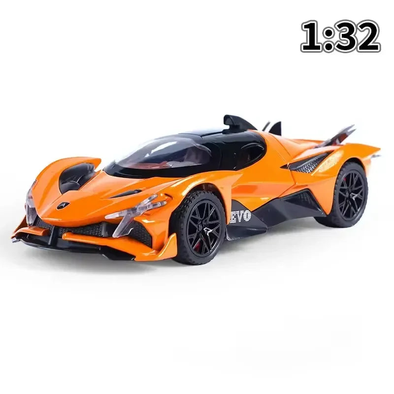 1:32 McLaren 720S-Style Die-Cast Model Car – Pull-Back Supercar with Openable Doors