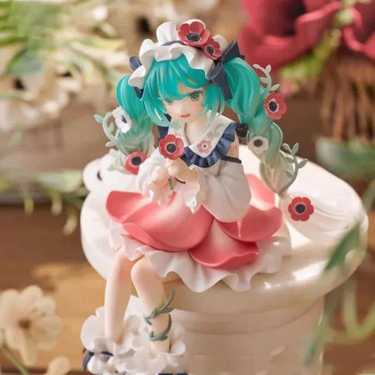 Hatsune Miku Green Lotus Figure – 14cm PVC Floral Anime Collectible Statue