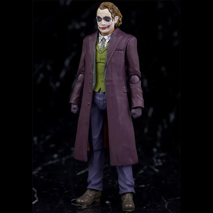 The Joker The Dark Knight 1/12 Scale Style Articulated Action Figure – Purple Coat Collectible with Interchangeable Heads & Accessories