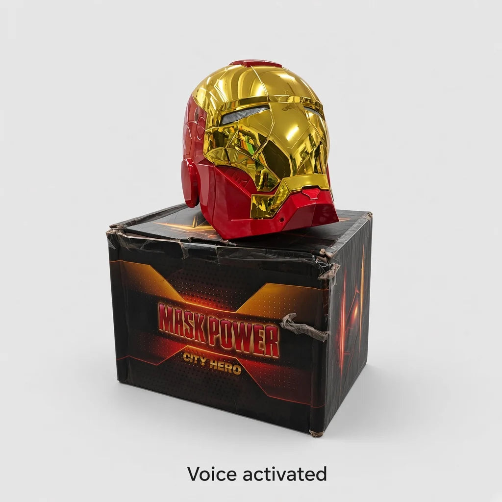 Iron Man helmet replica voice activated packaging